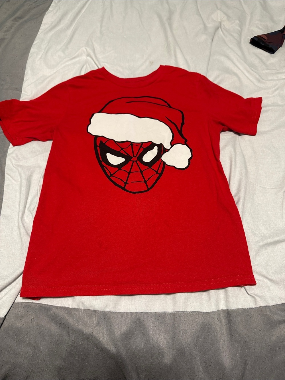 Marvel Red Kids Short Sleeve Spider-Man Santa Tee